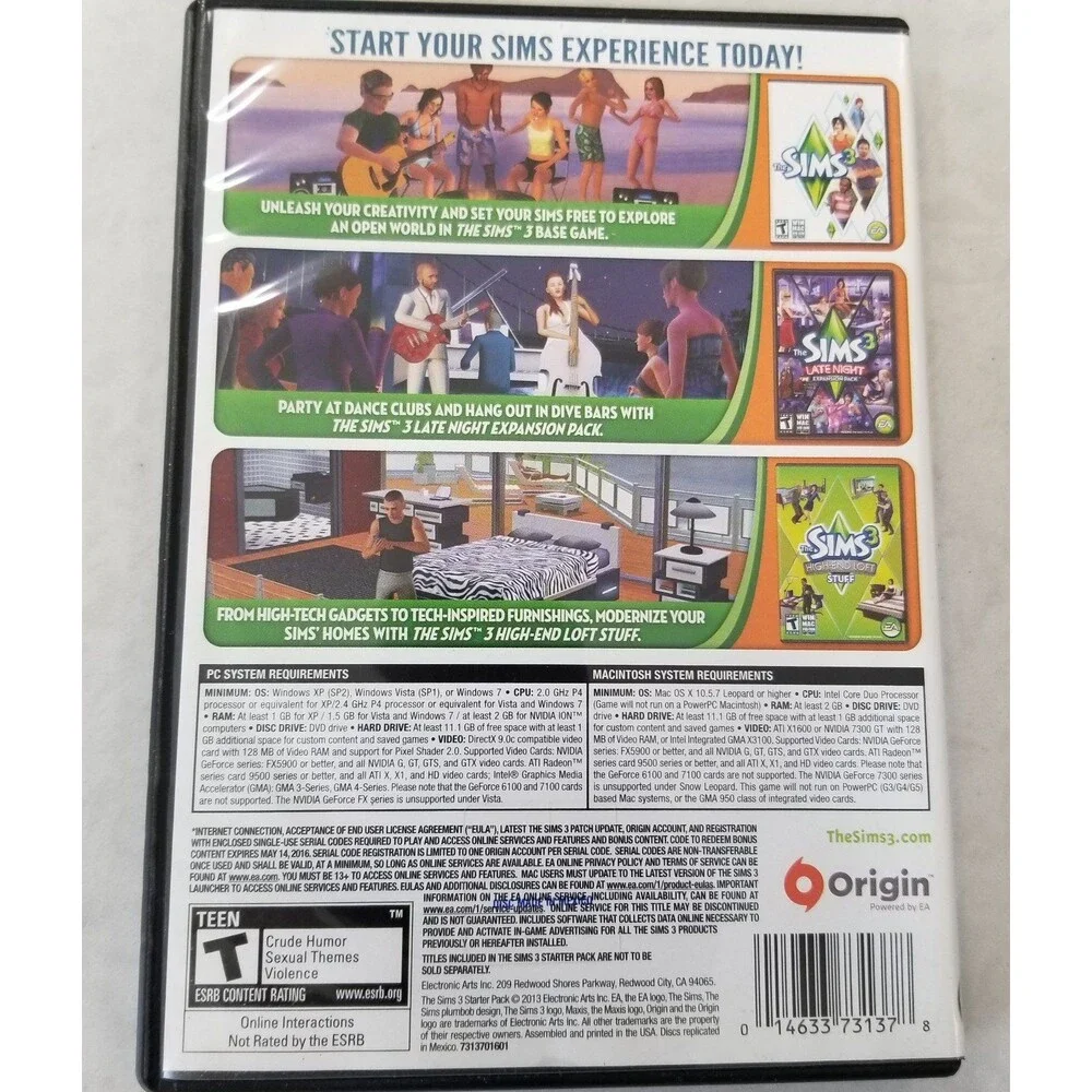 Sims 3 Starter dvd games 3 pack - 3 games in 1